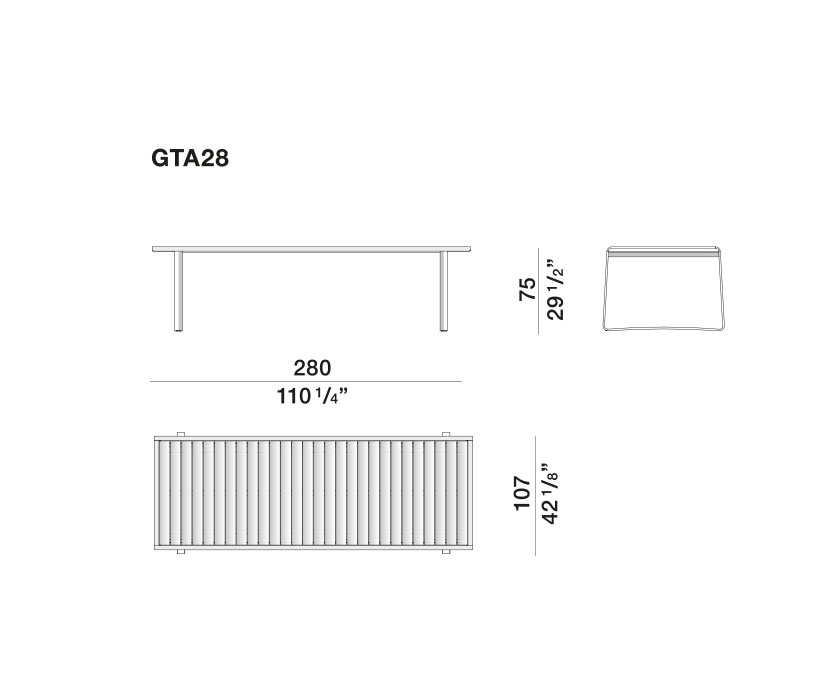 Golden Gate Teak Top GTA28