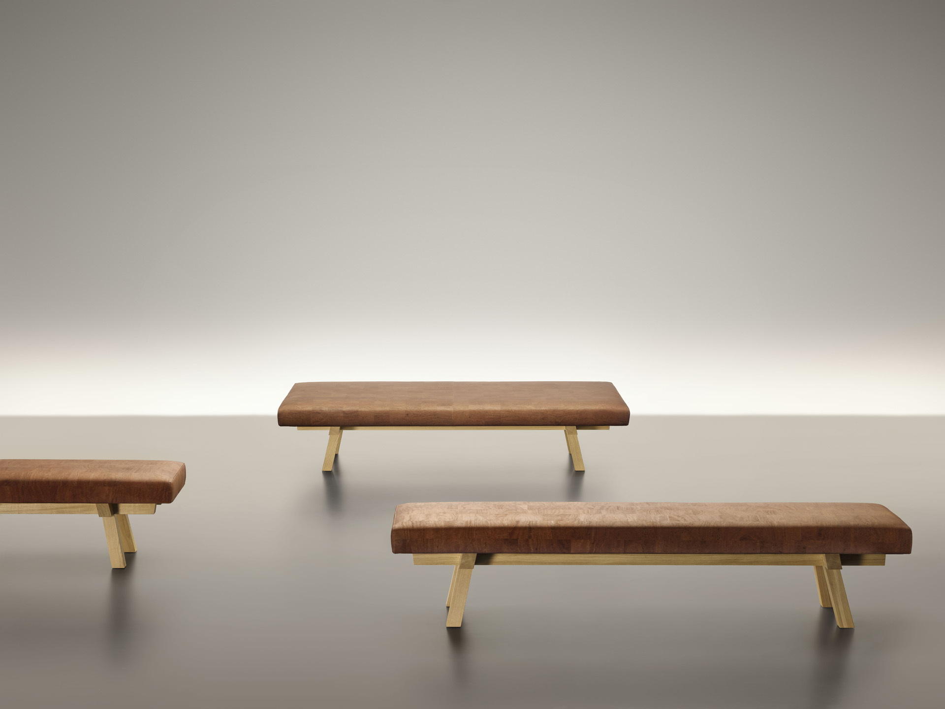 Cork-clad benches | Ph. Alberto Strada