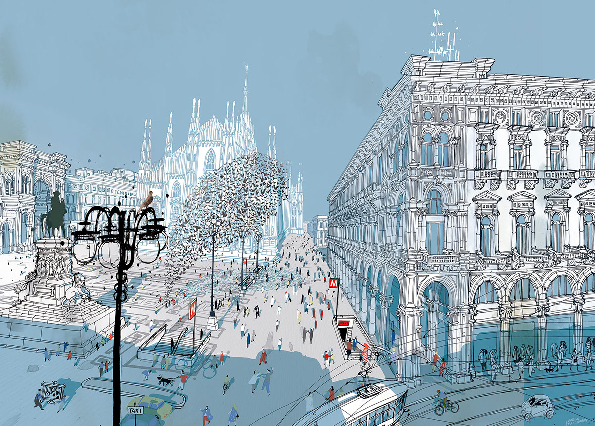 Carlo Stanga | Volo in Piazza Duomo