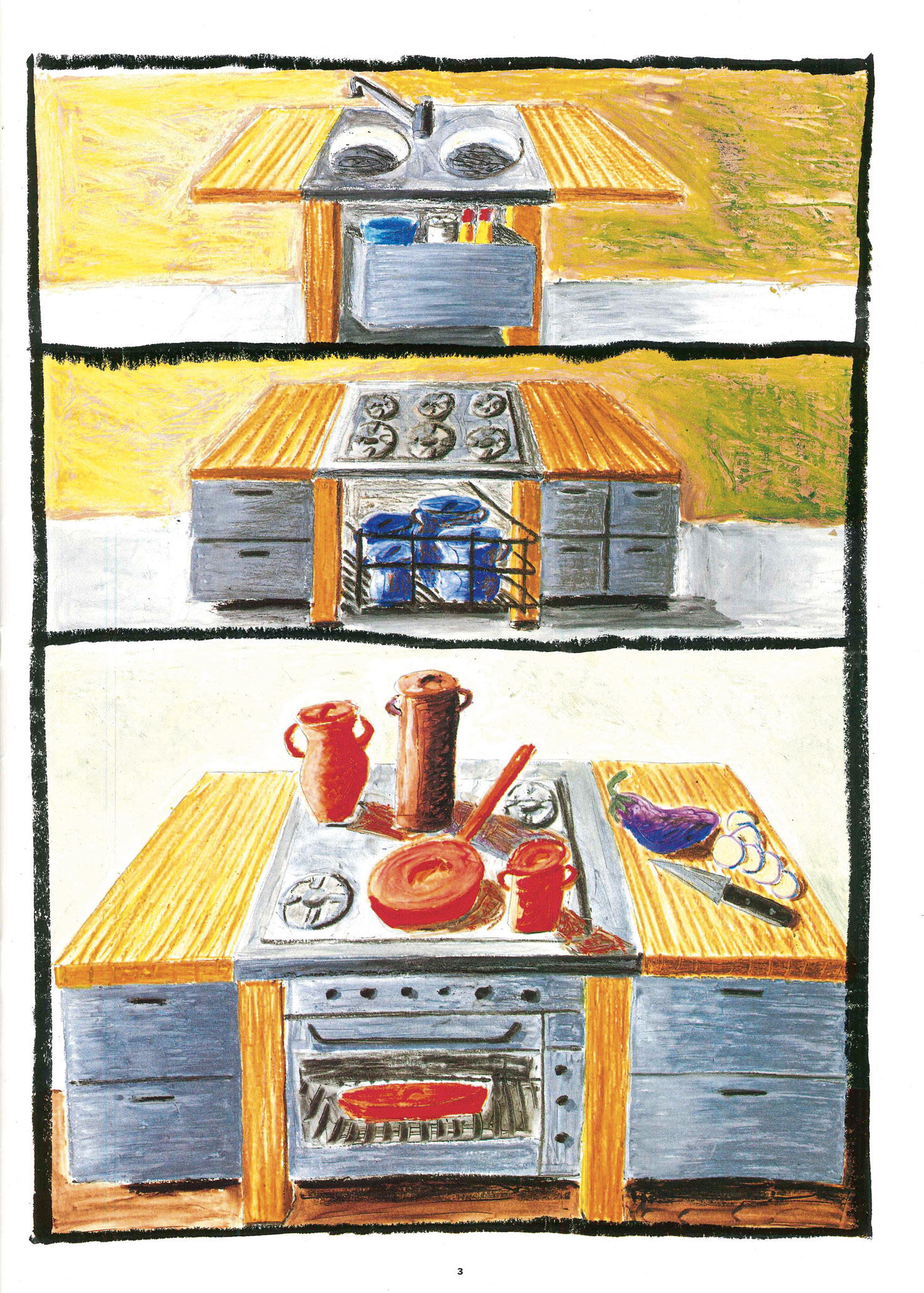 Dada kitchens. Illustration: Julia Binfield, 1992