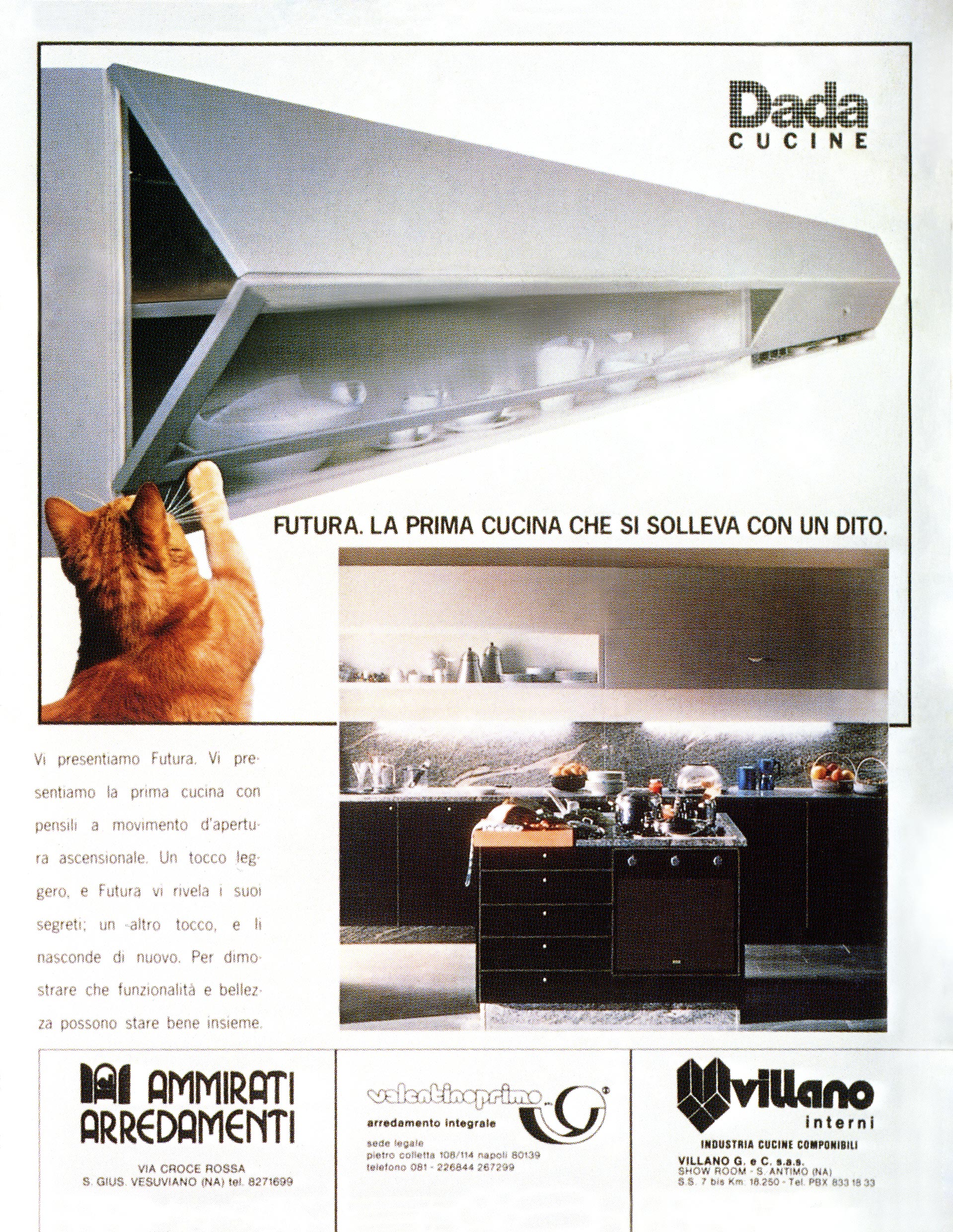 Customizable Dada advertising pages for retailers, late 80s to early 90s