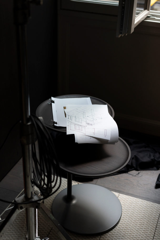 Behind-the-scenes shots from the Geometry of Life campaign