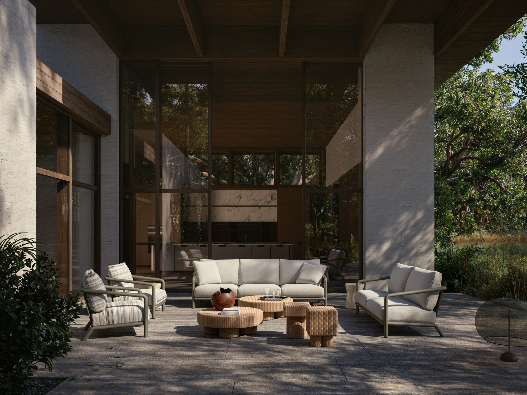 Molteni&C's Soleva collection by Vincent Van Duysen in an architecture by the designer