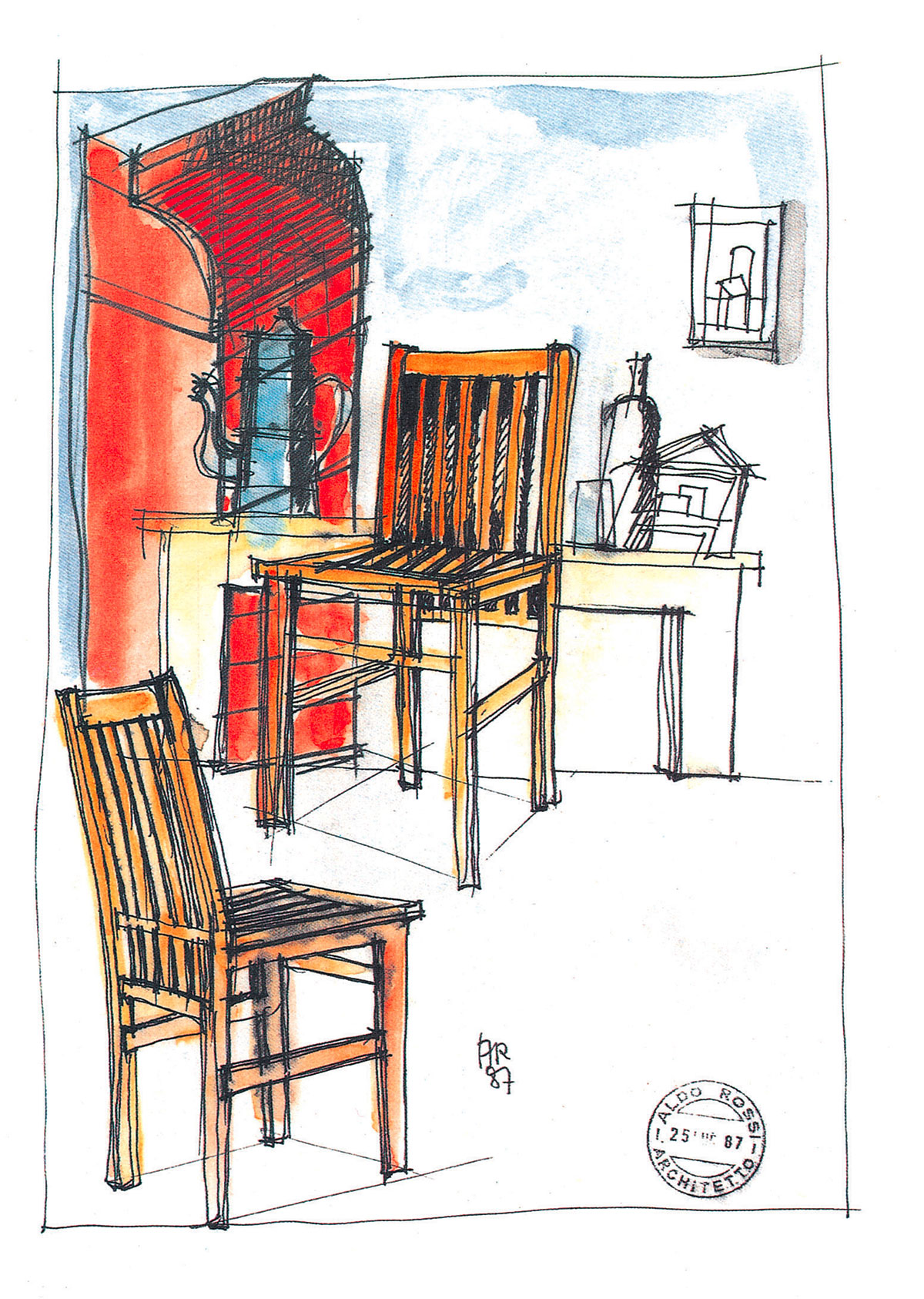 1987 Aldo Rossi, drawing